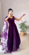Wine Sleeveless Gown