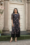 Pink Flower Organza Kurti