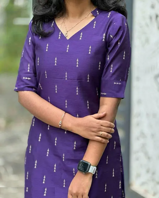 🟣 Elegant Purple Cotton Straight Kurti for Women | Daily Wear Comfort Kurta 👗🌸