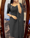 BLACK KURTI WITH DUPATTA
