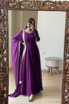 💜 Royal Purple Floor-Length Anarkali Set 👑 | Georgette Fabric | Elegant Ethnic Wear